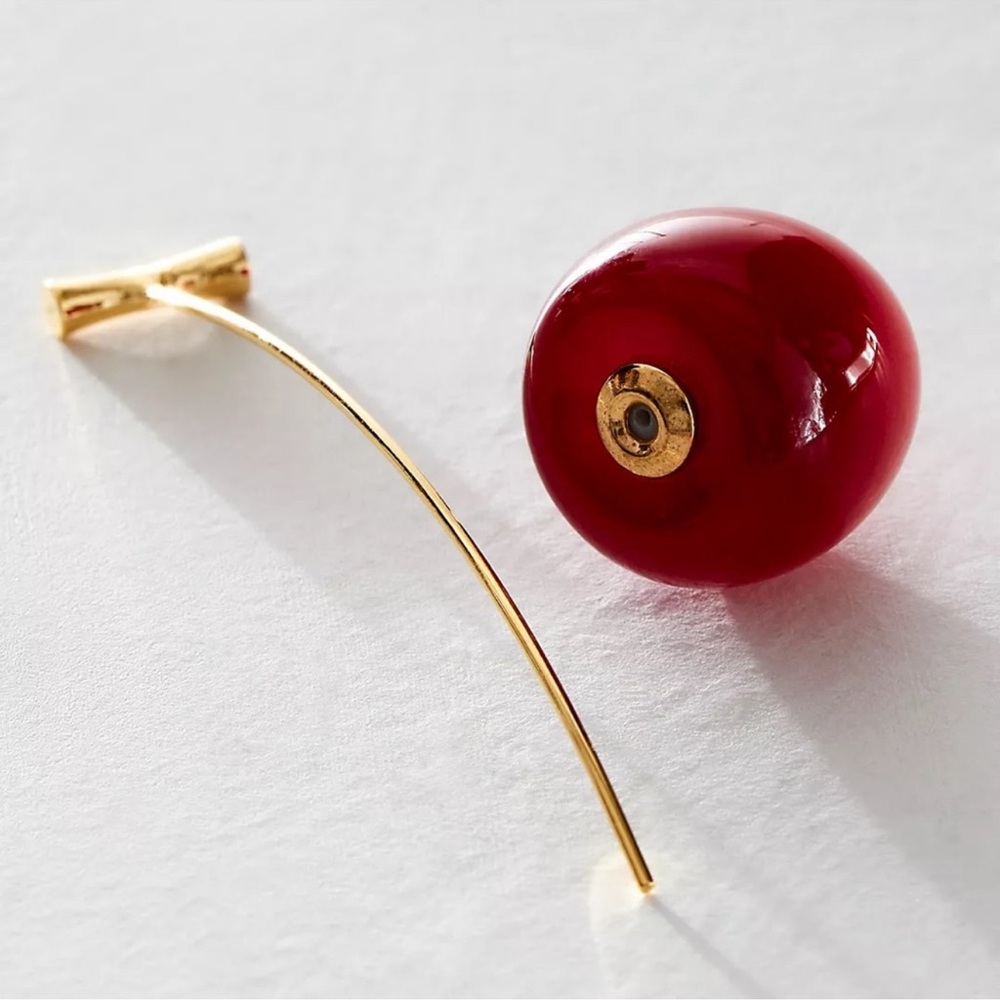 Anthro Cherry Drop Earrings - Picture 4 of 6
